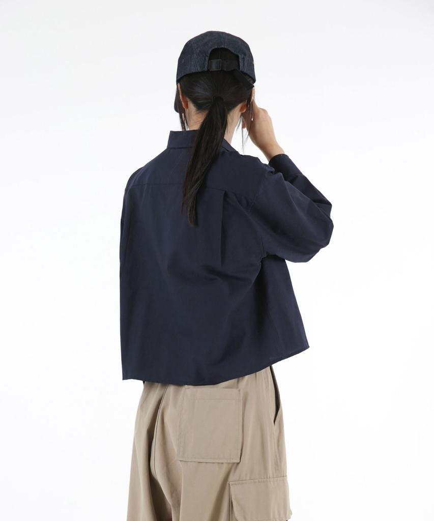 UMM Women'S Oxford Crop Long Sleeve Shirt 5 Colors