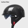 Ретро-шлем для мотоцикла из углеродного волокна, полушлем унисекс, ветрозащитный и защитный для всех сезонов