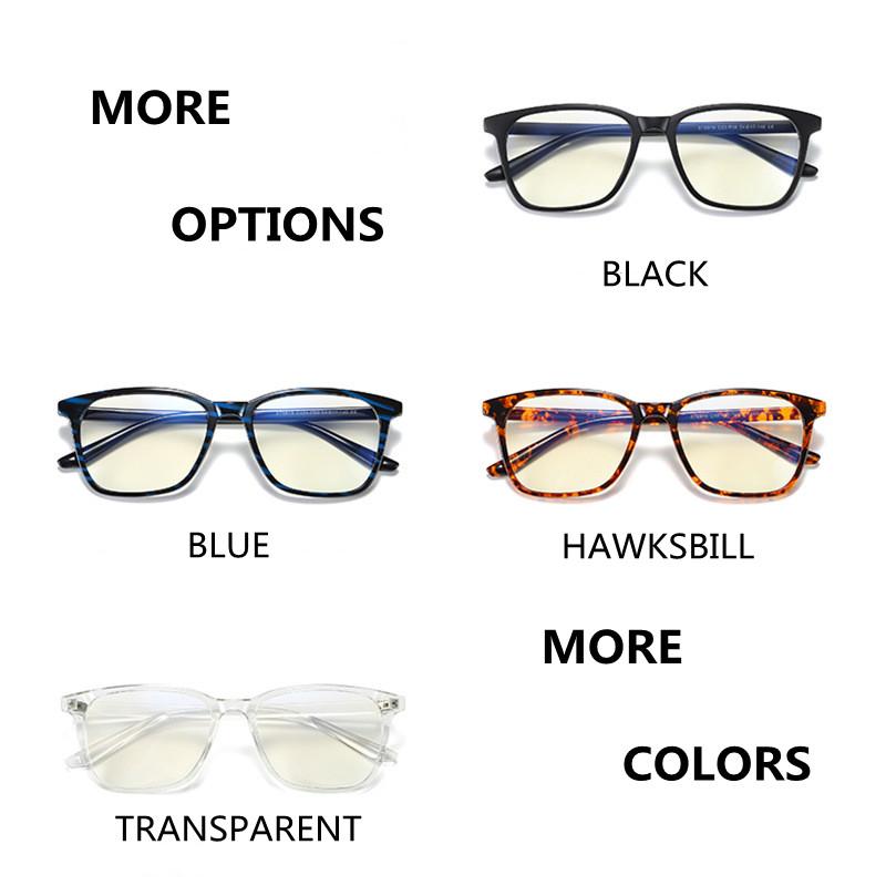 Квадратные очки для чтения с блокировкой синего света, мужские, прозрачные компьютерные очки, увеличительные очки для чтения при гиперметропии и пресбиопии