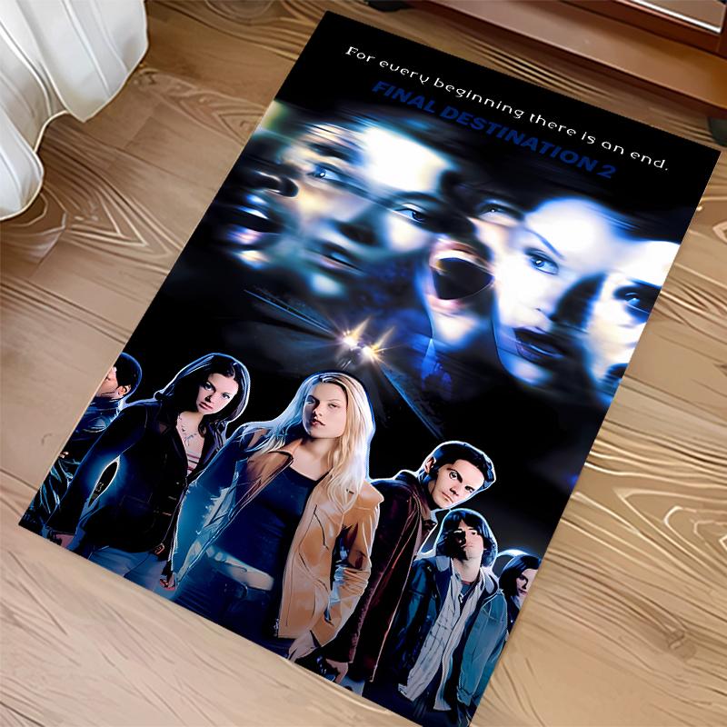1pc Final Destination Bloodlines1 Print Area Rug - Soft, Washable Non-Slip Indoor Mat for Office Chairs, Living Room, Home Office Decorative Rug