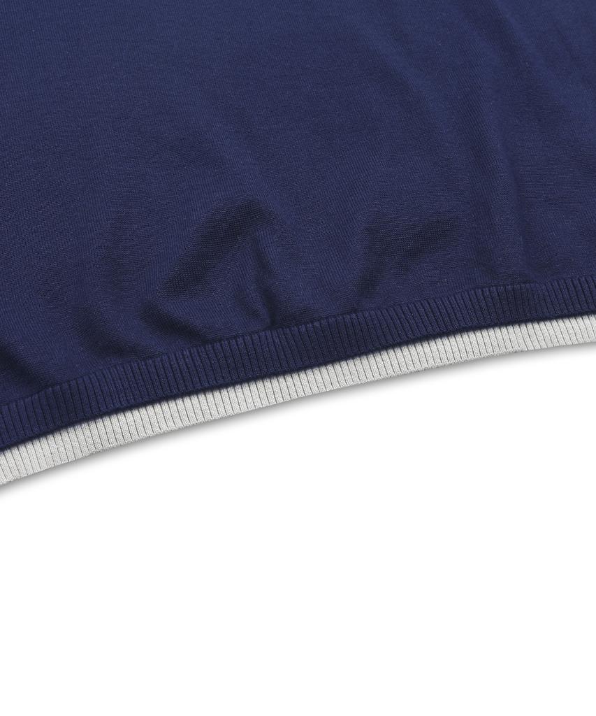 XTONZ Xtk181 Colored Layered Collar Knit (Navy)