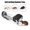 Rodents Trap Transparent Safe Firm Household Mouse Catcher Reusable Smart Self-locking Mousetrap for Indoor Outdoor Garden