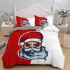 Christmas Duvet Cover Set 3D Print Cute Santa Claus Polyester Comforter Cover King Queen Size For Kid Boy Girl Teens Bedding Set