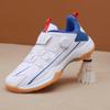 Professional Badminton Shoes New Badminton Competition Shoes Non-slip and Wear-resistant Rotating Buckle Men's and Women's Sports Shoes