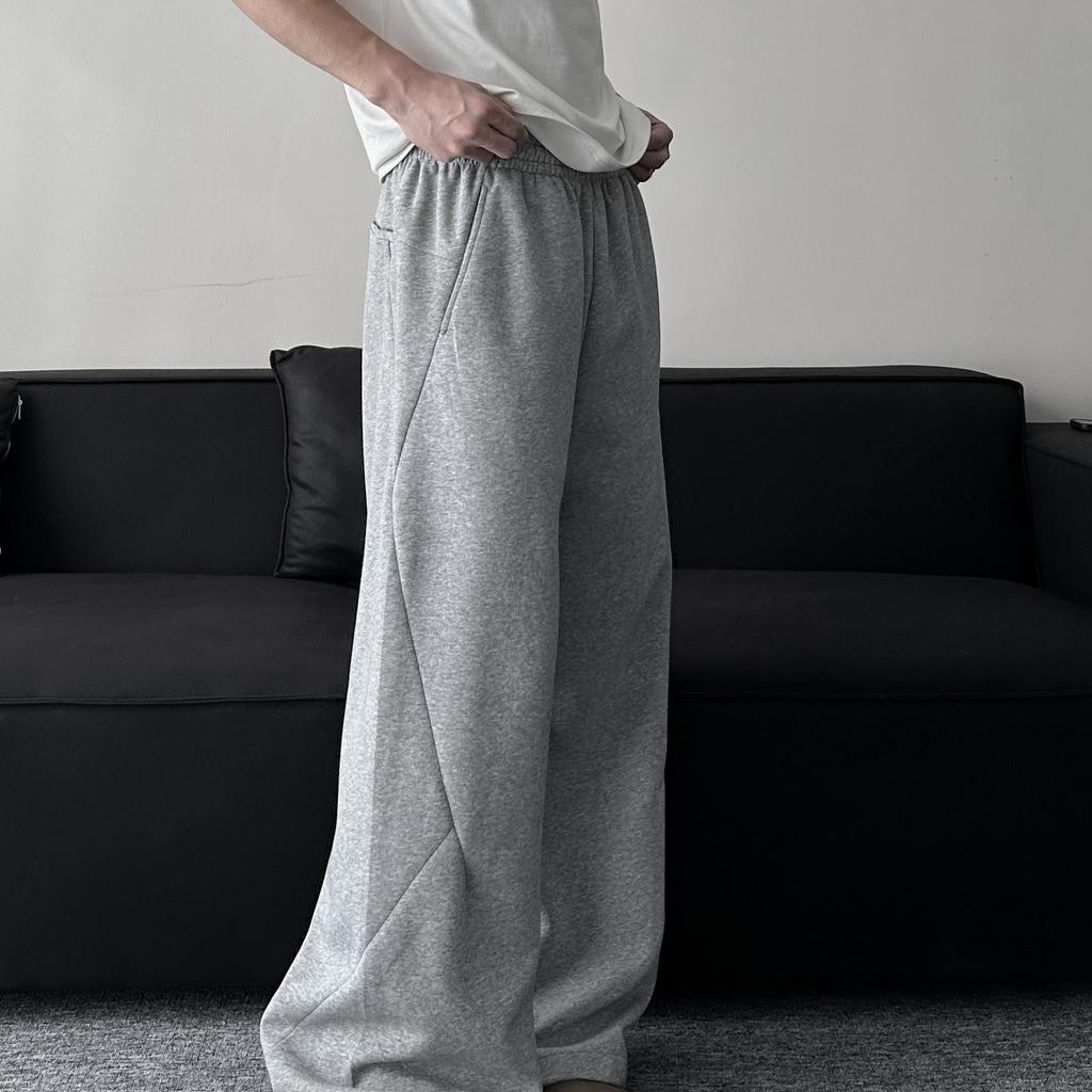 2024 Autumn Retro 3D Tailored Micro-Flare Sporty Wide-Leg Sweatpants