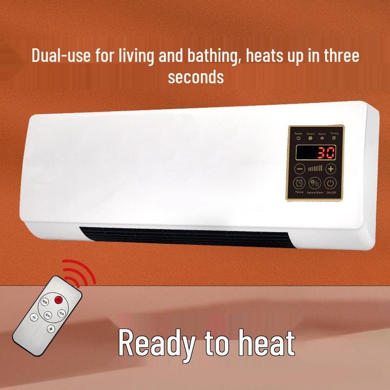 US 110V Wall-Mounted Heater: Dual-Function Cold & Warm Blower