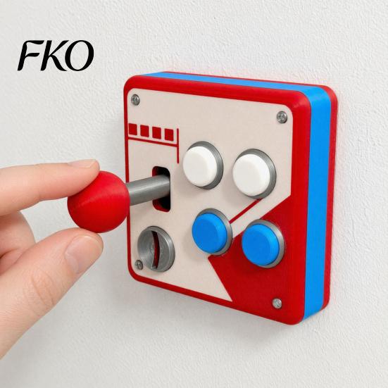 86 Type Switch Decorative Frame Retro Arcade Game Controller Light Cover, 1-Gang/2-Gang Wall Plate with Joystick XYAB Decor Buttons, Gaming
