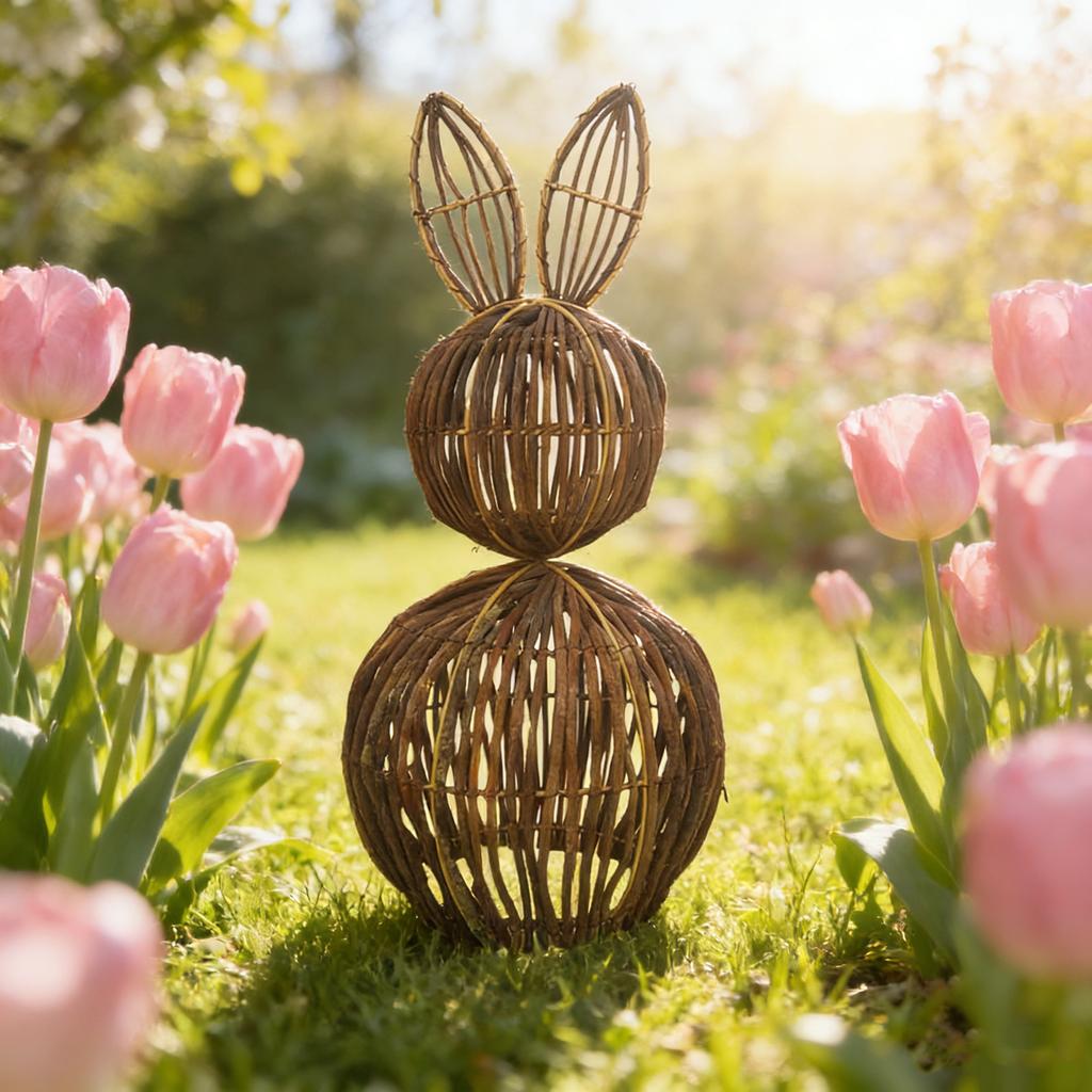 Hand-woven Bunny Easter Ornament