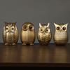 Owl Ornament Nordic Style Artistic Owl Statue Modern Shelf Decor Resin Owl Figurine Bookshelf Decoration