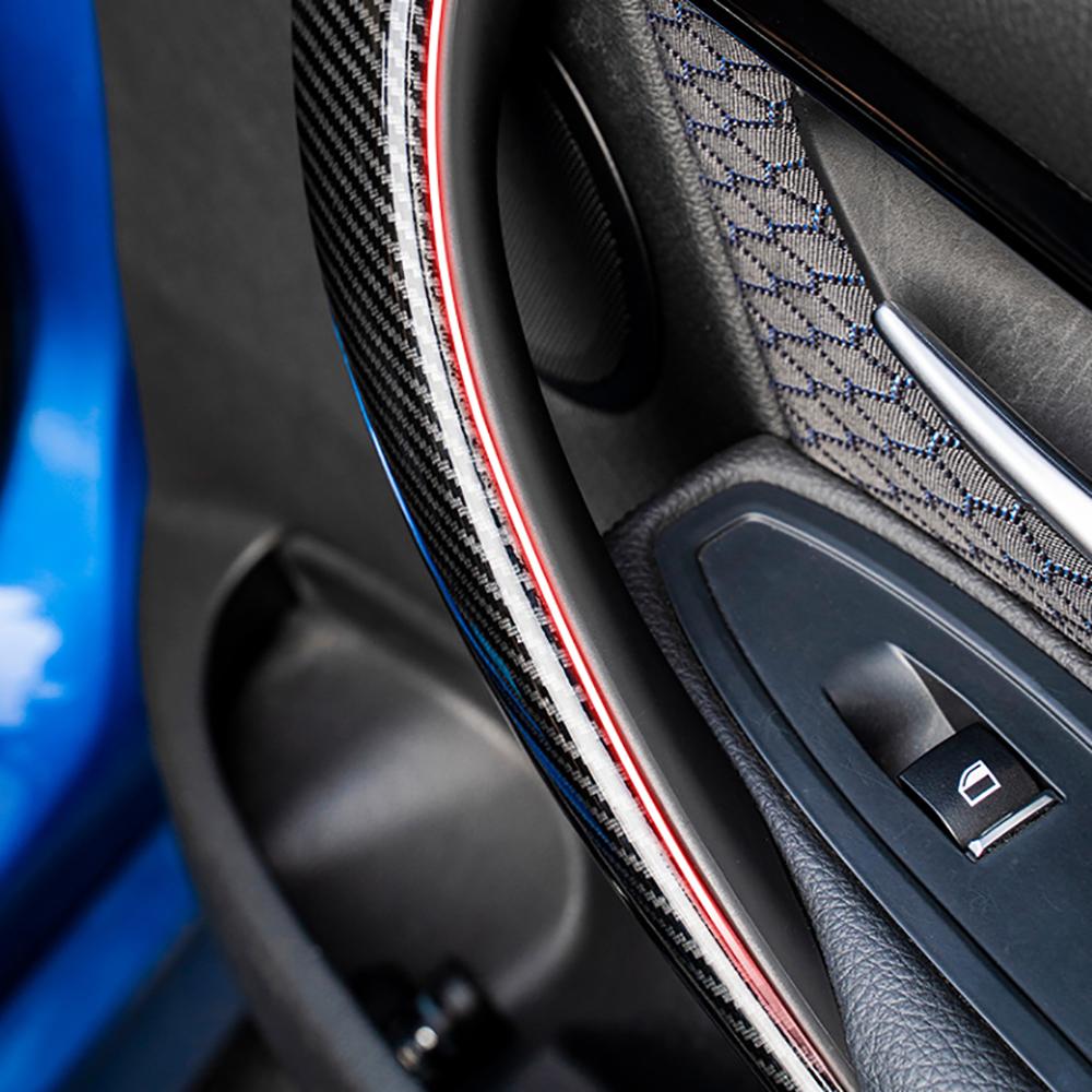4x Carbon Fiber Style Interior Door Handle Cover Trim For BMW F30 320i 328i F34
