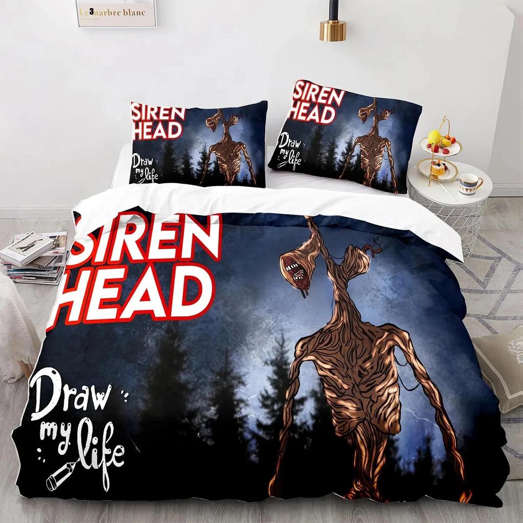 Комплект постельного белья Siren Head Single Twin Full Queen King Size Комплект постельного белья Siren Head Aldult для мальчиков, пододеяльники, наборы с 3D-принтом 200x200