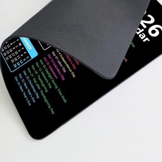 2026 Calendar Mouse Pad with Non-slip Rubber Base Rectangle Waterproof Home Office Gaming Computer Laptop Mousepad Desk Mat PC Accessories