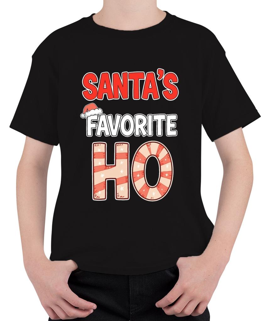 SANTA'S FAVORITE HO Funny Christmas Santa Claus Party Gift Unisex Kids T-S