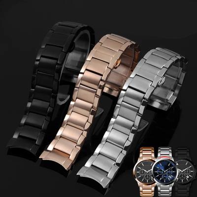 Для Armani Watch Band стальной ремень AR2448 2447 2432 2433 2434 2453 Тонкий стальной ремешок для часов для мужчин и женщин 22 мм