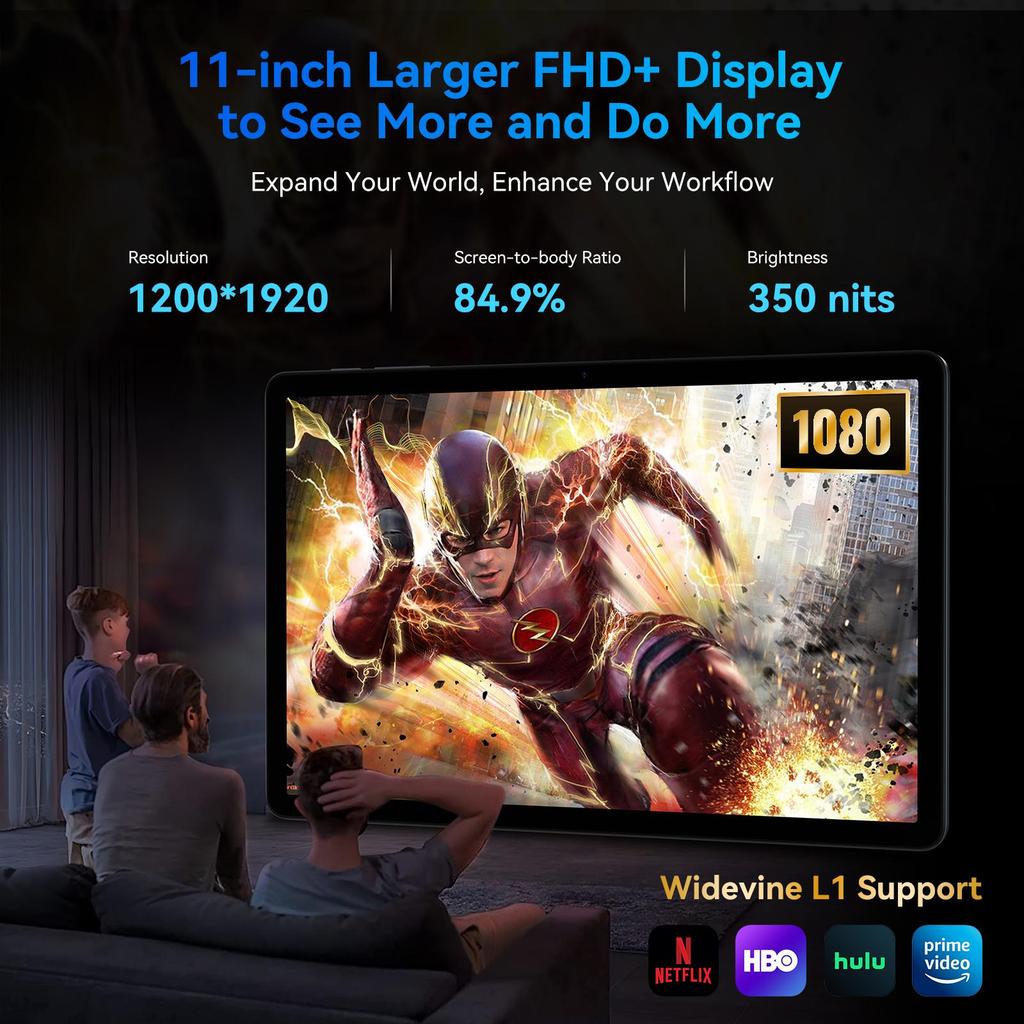 Планшет ZENVA T90 Android 11-дюймовый FHD+ 1920*1200 Android 16 Аккумулятор 8000 мАч 24 ГБ Расширяемая ОЗУ С клавиатурой и мышью