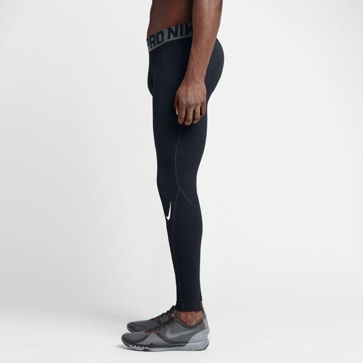 Nike Теплые узкие спортивные брюки с цветным принтом и буквами Pro Warm, мужские брюки черного цвета 725039-010