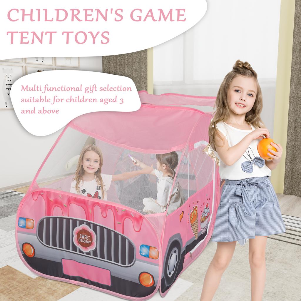 Детская палатка-фургончик с сумкой для хранения, складная игровая палатка, переносная детская игровая палатка, складная ролевая игрушка, многофункциональная еда