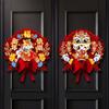 Китайская 2026 Год Лошади Наклейка на Дверь Нетканый Материал Символ Удачи Декор для Новоселья