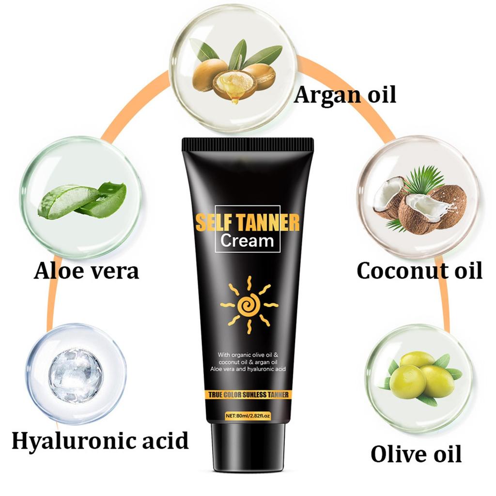 Гель для загара, интенсивный гель для загара, гель для загара для солярия, стойкий водостойкий для потрясающего загара для тела и лица 80 г