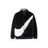 Cotton Jacket Color Block Zipper Cardigan Stand Collar Faux Fur Short Kids Jackets Black NY2042170GS-004