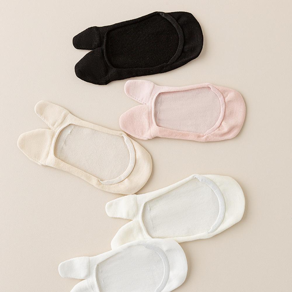 Low Cut Invisible Tabi Socks Thin Separate Toe Boat Sock Breathable Non-slip Two Toe Socks  Summer