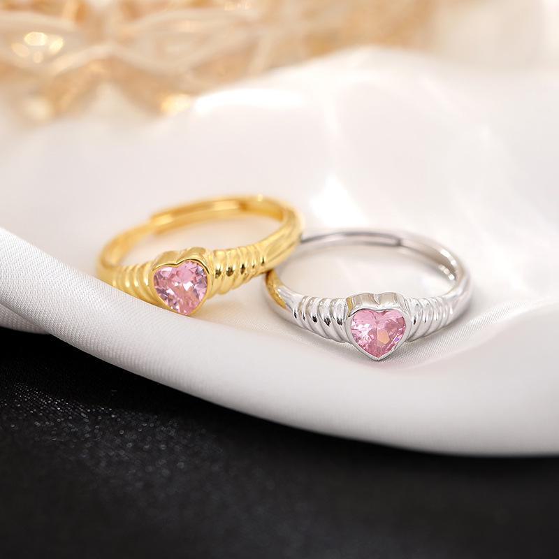 Кольцо Banyan Tree S925 Silver с цирконием в форме сердца — женский, милый и стильный модный стиль