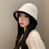 Корейская версия новой осенне-зимней шляпы для женщин с высококачественной металлической плюшевой шляпой-рыбаком для зимы, теплой шляпой-ведерком, толстой