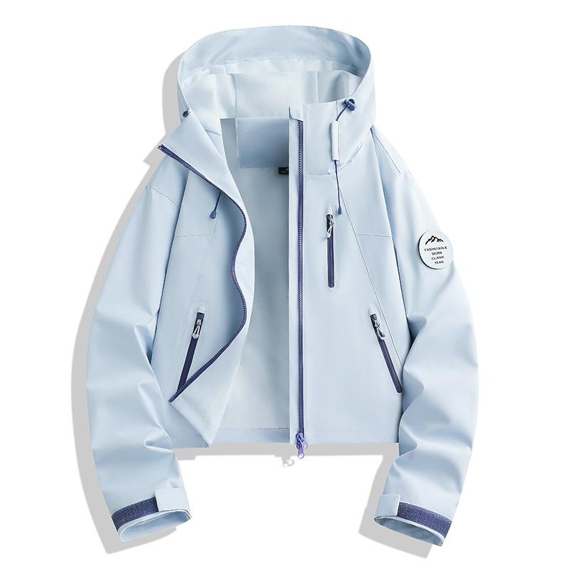 Outdoor jacket women's windproof waterproof loose casual fashion versatile mountaineering suit soft shell jacket couple autumn and winter