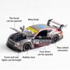1/32 Scale Bentley Continental GT3 Diecast Car Model Toy, Pull Back Toy Vehicle with Sound and Light for Kids Toddler Boys Girls Gift Collection