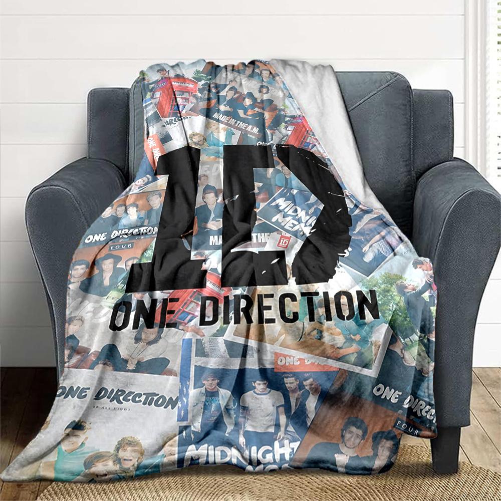 1 шт. Фланелевое одеяло One Direction, Мягкое, Дружелюбное к коже, С цифровой печатью, Различные размеры в наличии для семьи, друзей, на день рождения
