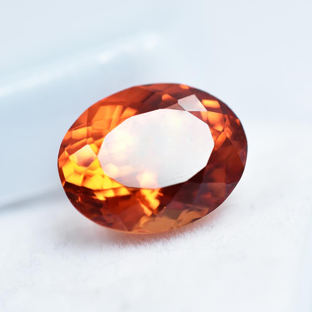 Extremely Rare 7.85 Ct Natural Orange Sapphire Oval Cut Loose Gemstone