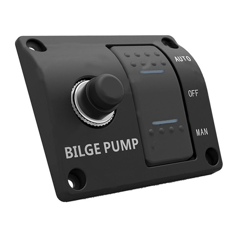 New 1 PCS Black Automatic Pump Marine Panel Switch 3-WAY Switch Panel For Bilge Pump