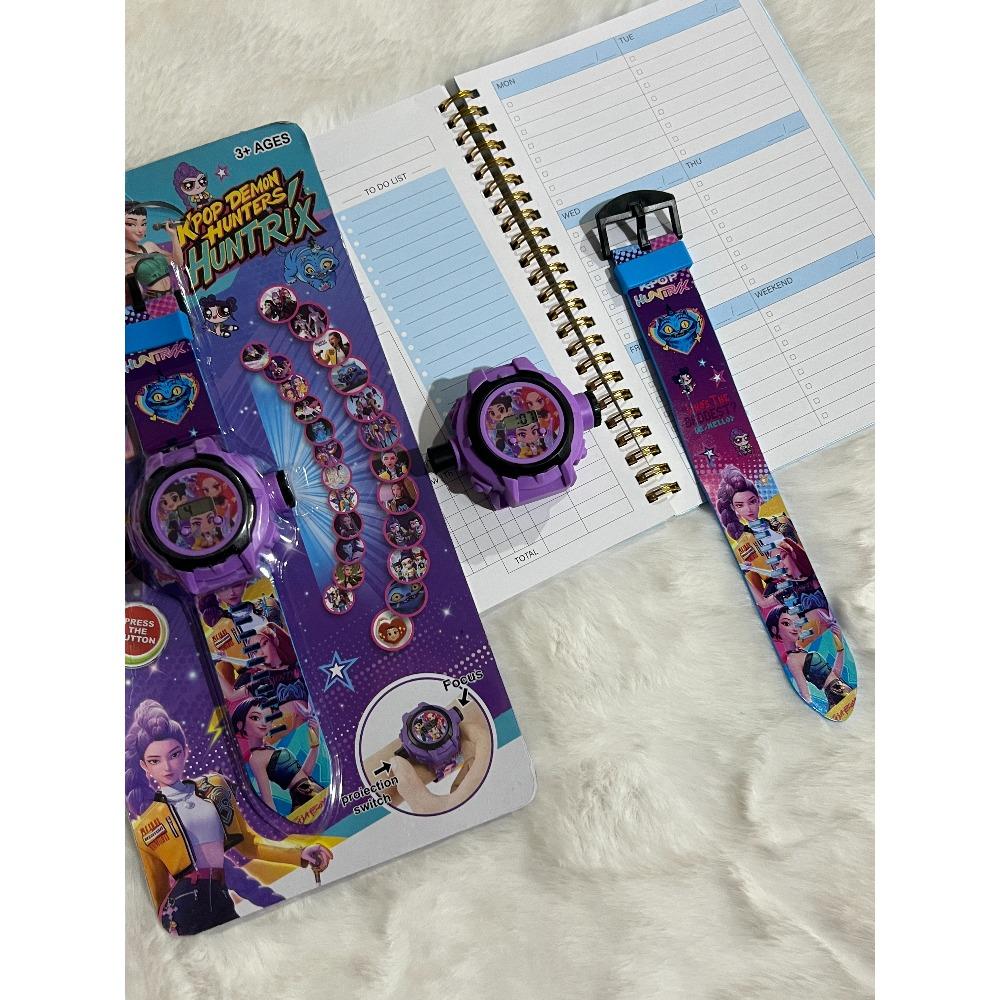 Latest K-POP Demon Hunters projection watch 24 images children's electronic luminous plaything celebration present