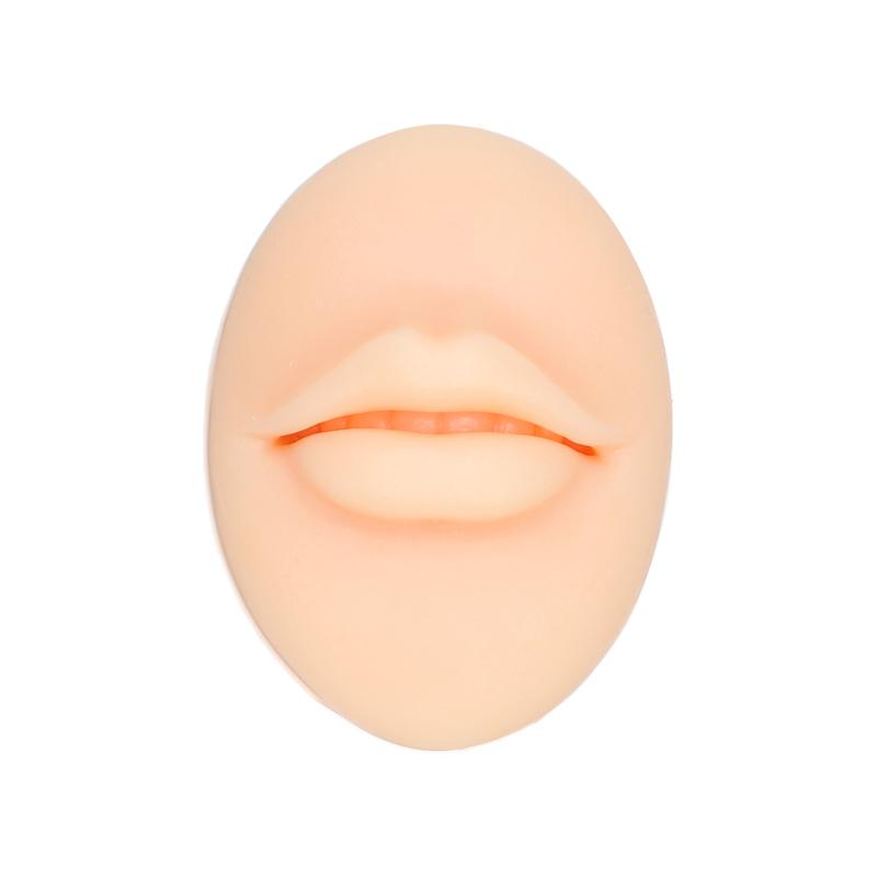 1pcs NEW Microblading Reusable 5D Silicone Practice Lips Skin European Solid Lip Block For PMU Beginner Training Tattoo