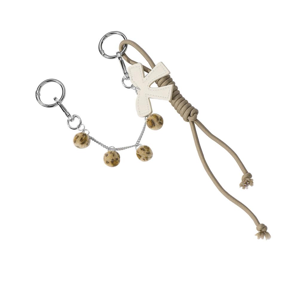 Стильный брелок для сумки в виде бантика из искусственной кожи для женщин с помпонами, кисточками и цепочкой для сумки через плечо для украшения