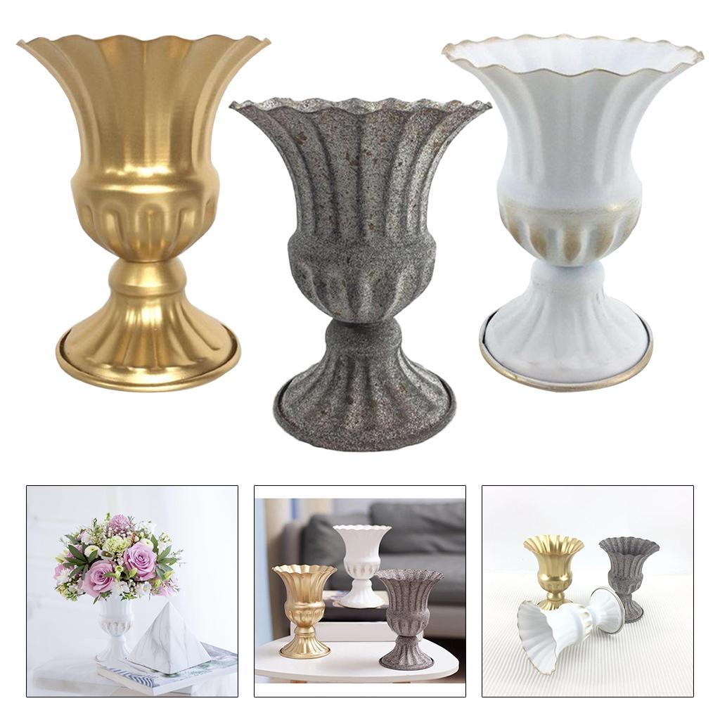 Винтажная металлическая ваза-статуэтка, горшок для растений, ваза для цветов, настольная ваза для сухоцветов, центральное украшение для дома, для свадьбы, вечеринки, офиса.