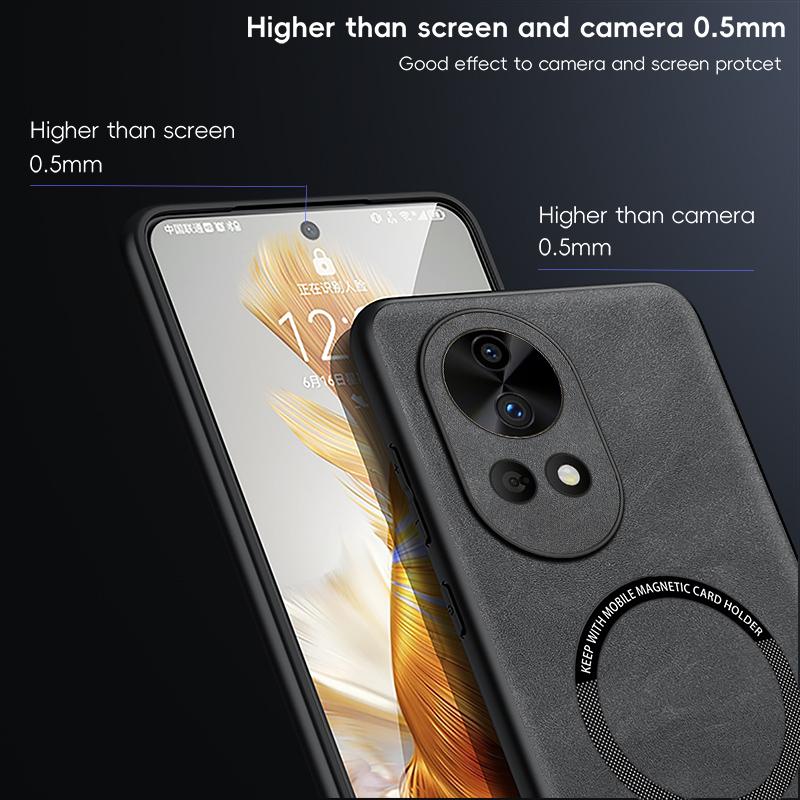 Для Huawei Nova 13 13 Pro Чехол для телефона из овчины с мелкими отверстиями, магнитный, ТПУ с мягкими краями, противоударный, против отпечатков пальцев