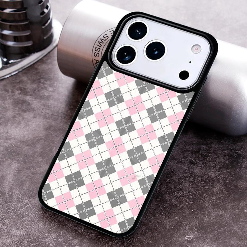 Чехол для телефона с узором «Аргайл» Blair для iPhone 17 16 15 14 13 12 11 Pro Max Plus 17Air Мягкий силиконовый чехол