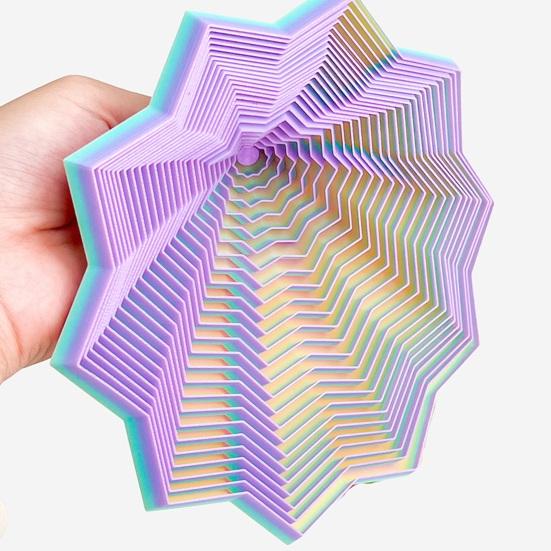 Расширенная сенсорная фиджет-звезда, напечатанная на 3D-принтере вращающаяся башня, фиджет-игрушка, гибкая спиральная звезда с ручкой для снятия стресса, аксессуар для офисного стола