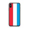 Coque iPhone - Drapeau Luxembourg - iPhone X - Souple - Multicolore - Design Vertical
