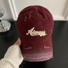 Gradual change brim three-dimensional letter embroidery edging baseball cap men and women couples fashion personality versatile baseball cap tide