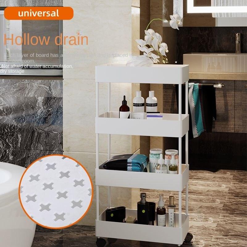 2/3/4-слойная стойка для хранения с узкими зазорами, полки для кухни, ванной комнаты, органайзер, мобильная тонкая тележка для хранения с колесной тележкой, экономия места