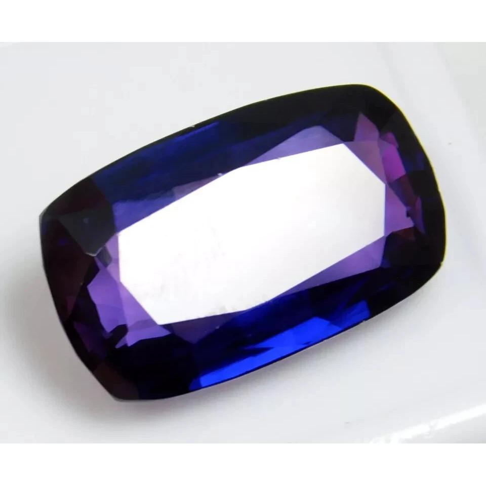 Purple Blue Sapphire Natural 14.25 Ct Cushion Stunning Certified Loose Gemstone