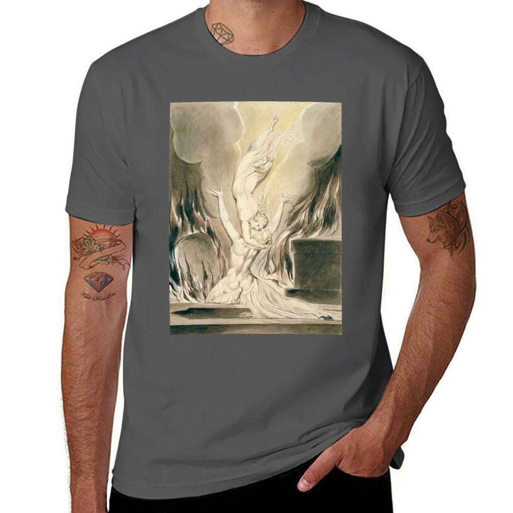 Hd The Reunion Of The Soul The Body By William Blake High Definition Tshirt Soft Durable Cotton Tshirt