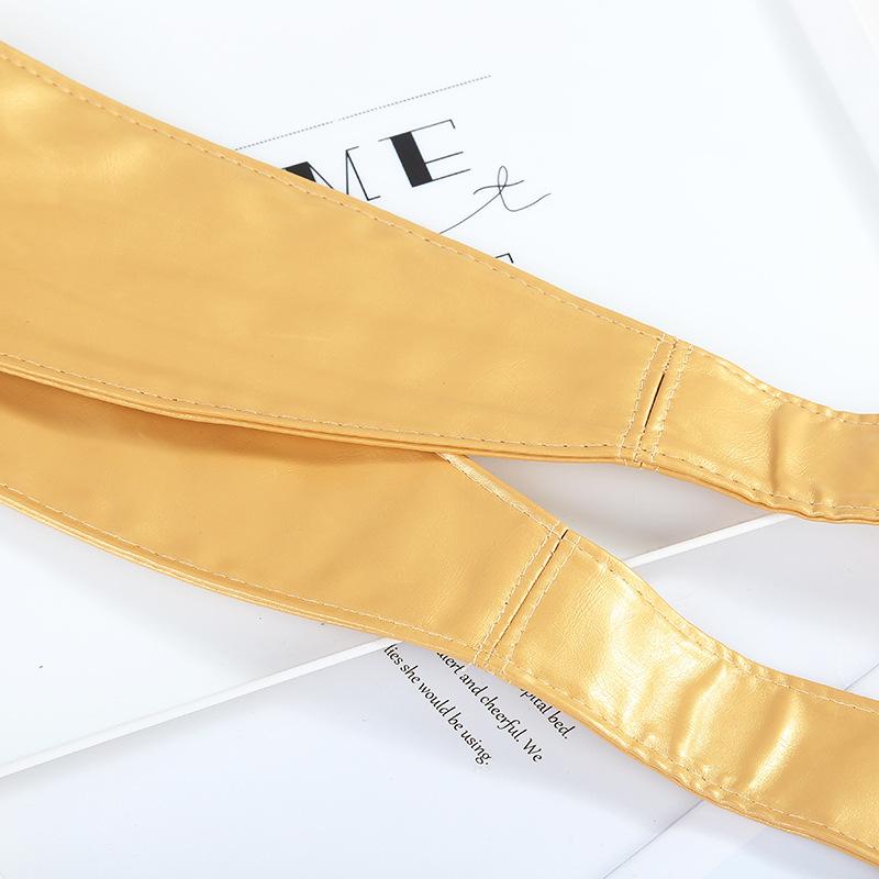 Женский модный пояс из искусственной кожи без пряжки, кожаный ремень с галстуком-бабочкой, широкий пояс, декоративный чехол на пояс