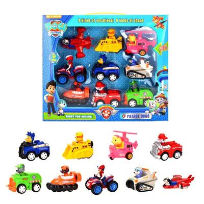 9 шт. кукла щенячий патруль собаки подвижные суставы фигурка Patrulla Canina игрушечный автомобиль