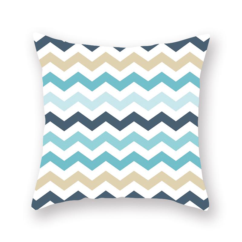 Новый Цвет Стрелка Геометрический Чай Синий Чехлы Для Подушек Наволочка Для Дома Гостиная Диван Стул Украшение Наволочка