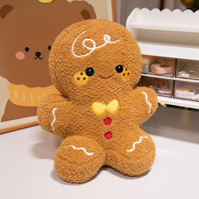 23cm Christmas Tree Doll Gingerbread Man Snow Man Soft Plush Toy Deer Stuffed Animal Props For Holiday Decoration