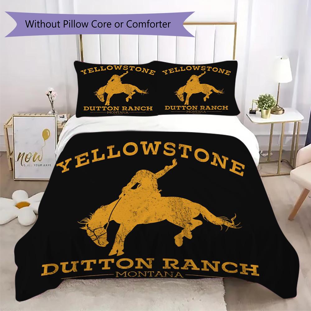 Yellowstone Ranch Pattern Bedding,Quilt Set Quilt Cover Pillowcase Home Birthday Gift (1*duvet cover+2*pillowcase,without core)XSJT0917344