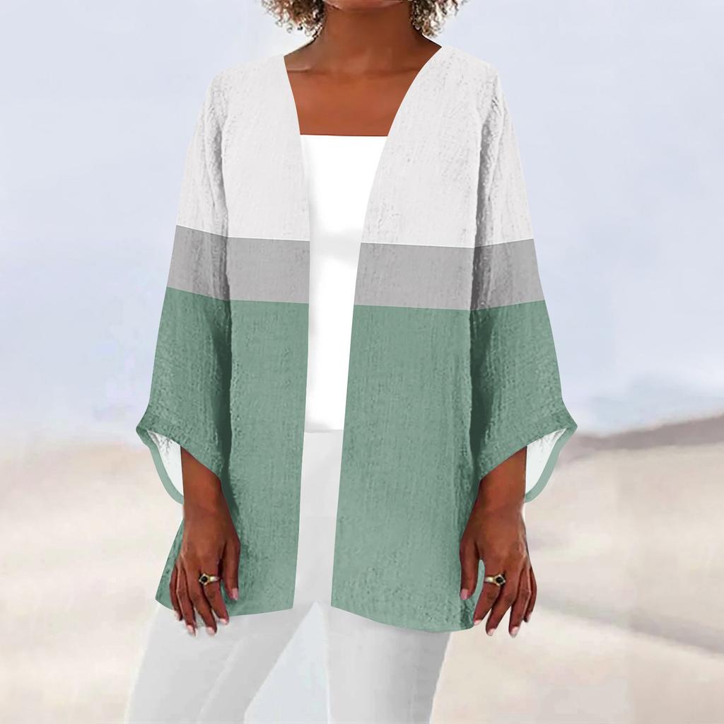 Женская повседневная модная легкая куртка средней длины с принтом, кардиган